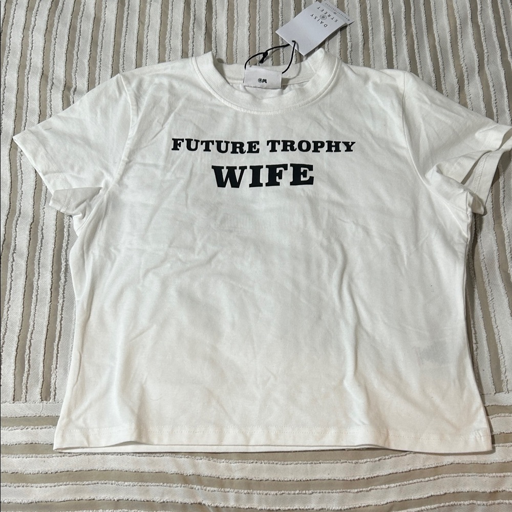 H&M White Graphic Short Sleeve Tee
